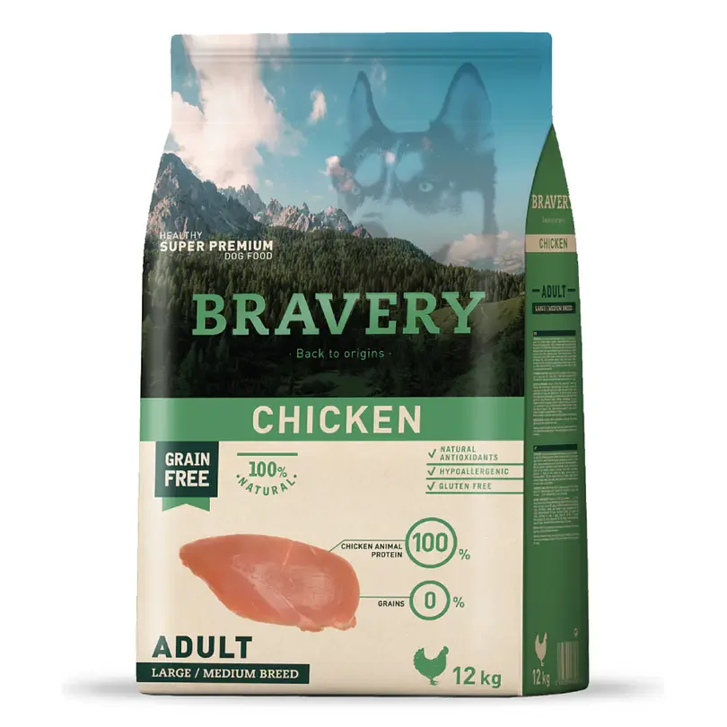 Bravery Adult Chicken Medium & Large Breeds 12 kg