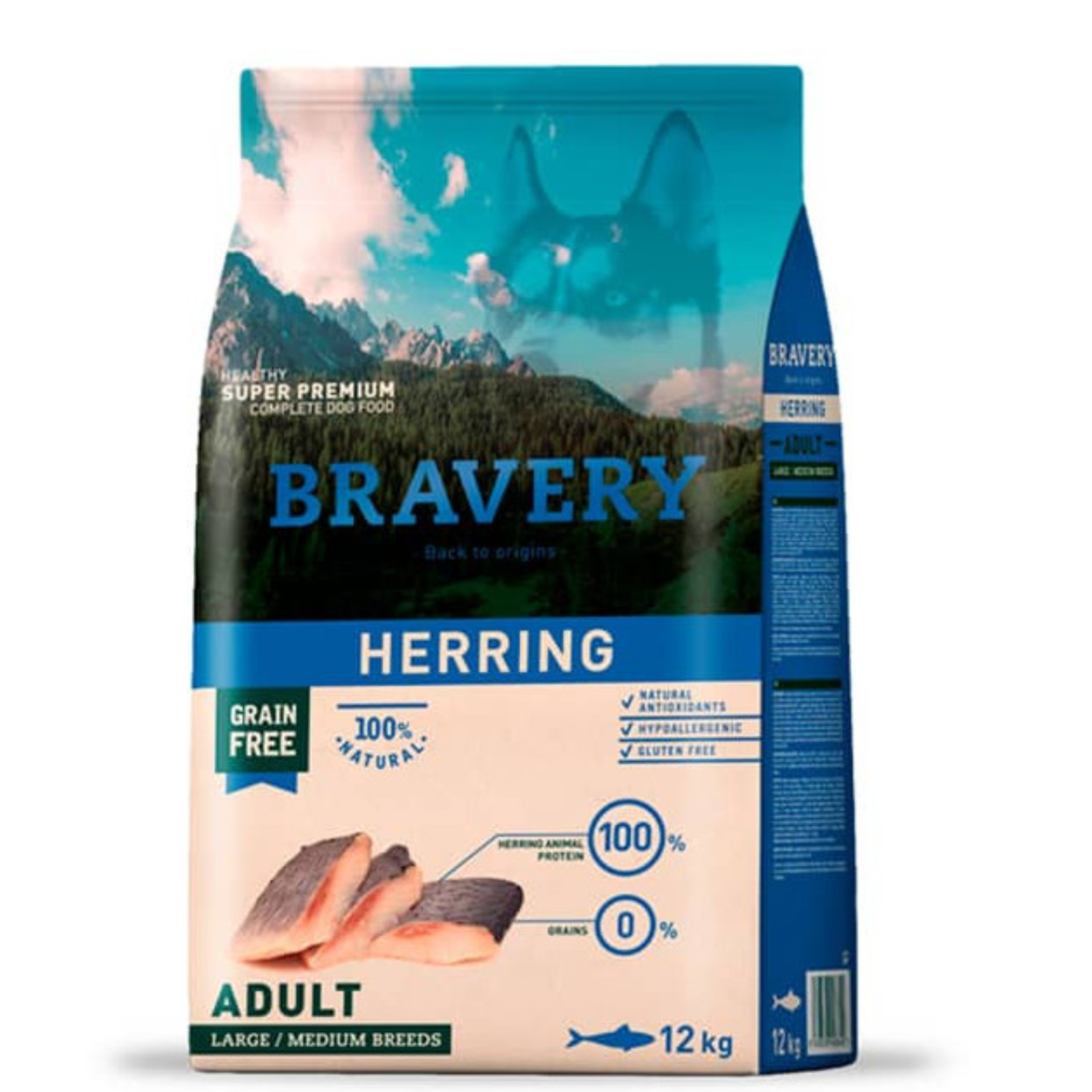 Bravery Adult Herring Medium & Large Breeds 12 kg