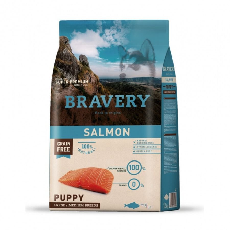 Bravery Puppy Salmon Medium & Large Breeds 12 kg