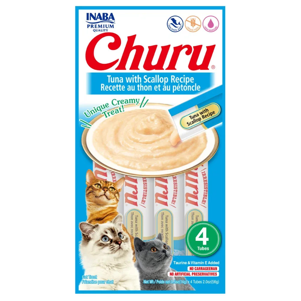 Churu Gato Atún con Vieira 4 Tubos (56 g)