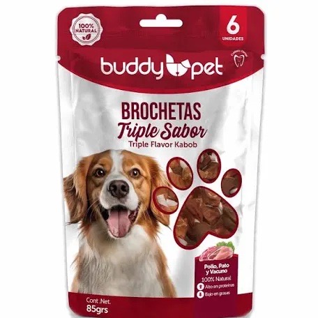 snack triple brocheta 6 unid